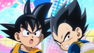 goku and vegeta transformed into kids in Dragon Ball Daima