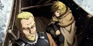 akheladd and thorfinn in ship in vinland saga