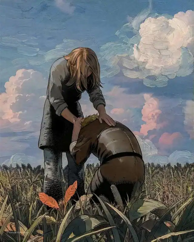thorfinn crying in vinland saga