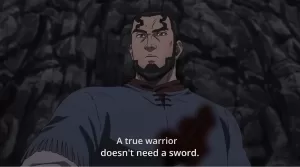 thors explaining what true warrior is in Vinland saga