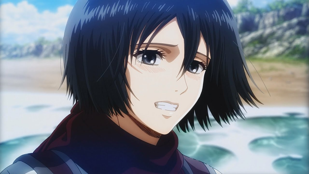 mikasa smiling