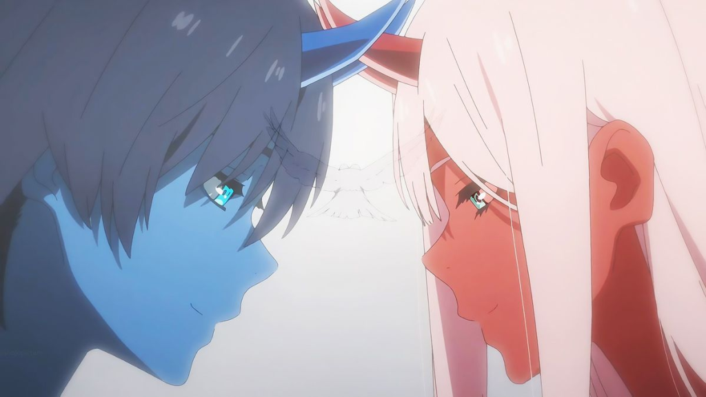 darling in the franxx anime zero two and hero