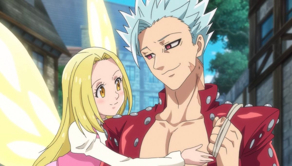 ban and elaine looking at each other