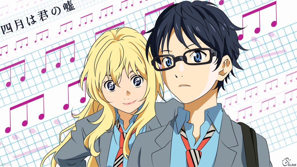 your lie in april anime cover image