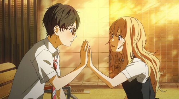 kaori and kosei joining hands your lie in april