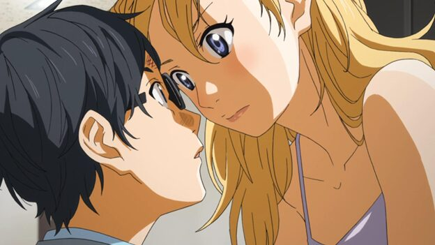 kaori and kosei looking at each other your lie in april