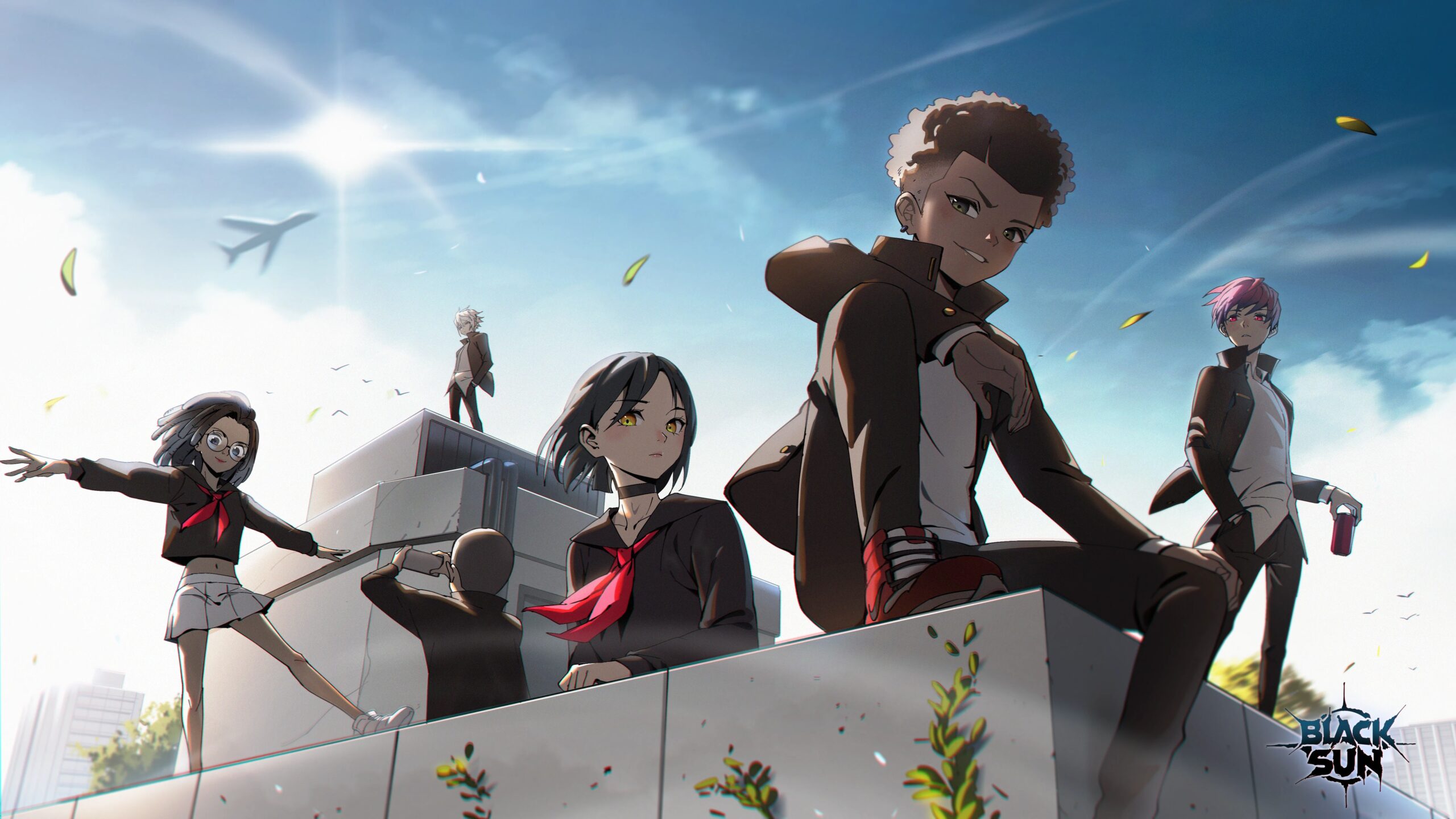 Black Sun webtoon cover — Yu facing a demon in the shinobi world