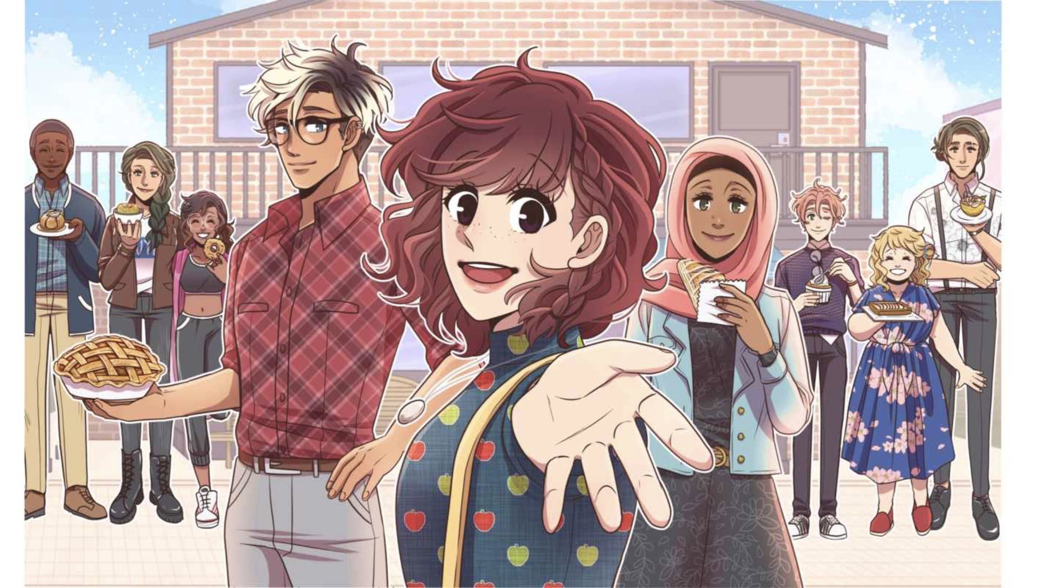 Gourmet Hound webtoon cover — Lucy Fuji at the Dimanche restaurant