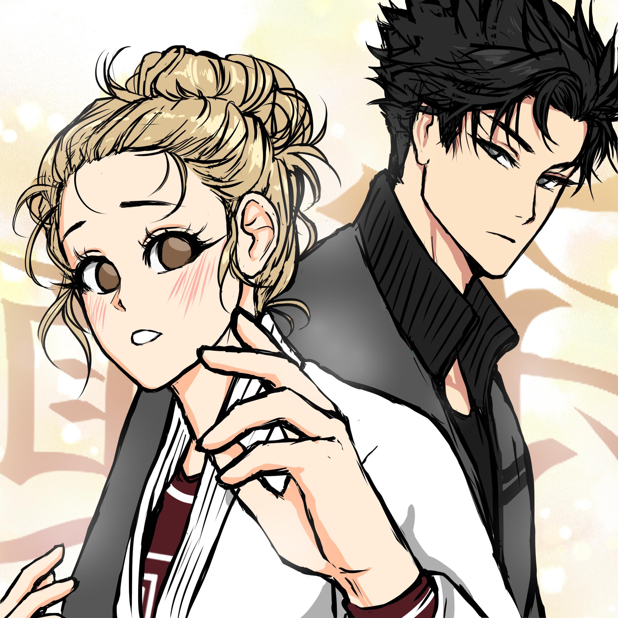 The Gentle Way webtoon cover — Jun and Sekai on the judo mat