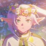 frieren anime frieren looking towards camera